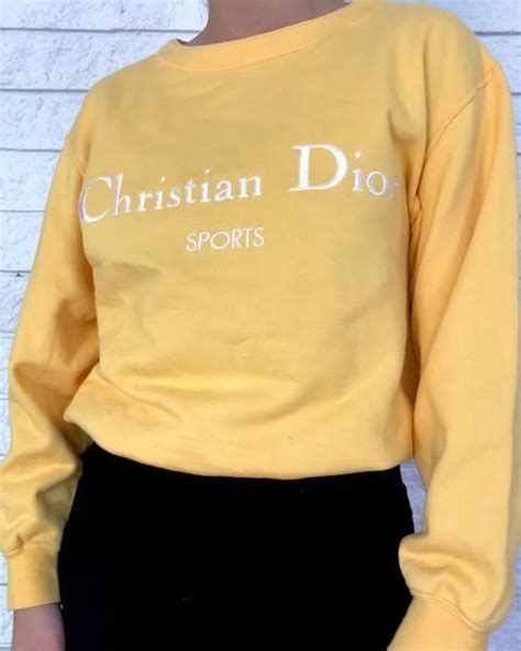 christian dior yellow sweatshirt|christian dior sweatshirt men.